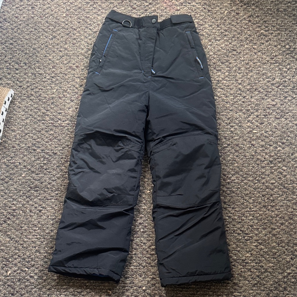 Kids Black Snow Pants